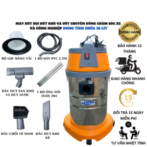 Máy hút bụi công suất mạnh dung tích 38 lít Model 6605-B38-B