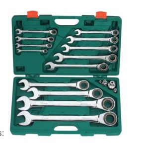 Bộ cờ lê tròng cóc, 18 chi tiết (1/4"-3/4" và 8-32mm) hãng Jonnesway Đài Loan