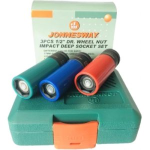 Bộ khẩu tháo ốc chuyên dùng vặn tắc kê xe ô tô gồm 3 chi tiết Model: S22A4103MS hãng Jonnesway