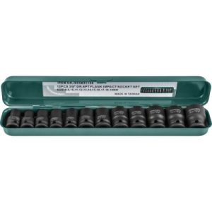 Bộ khẩu ngắn cho súng vặn ốc 3/8", 12 chi tiết (8-19 mm) Hãng Jonnesway Model-S03A3112S