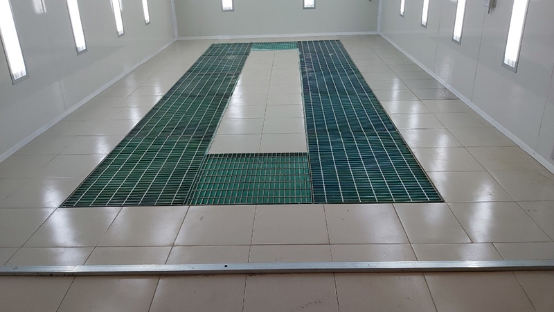 vỉ sàn hở cho phòng sơn nhanh hệ thống lắp ráp âm sàn phòng sơn nhanh