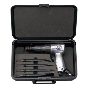 Bộ đục khí nén 3000 BPM, 5 chi tiết, gồm đục khí nén và 4 đầu đục hãng SP-AIR Nhật Bản