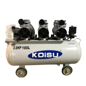 Máy nén khí piston không dầu 3HP, 1 pha, dung tích 100 lít (dẫn động trực tiếp) Model HK750X3-100
