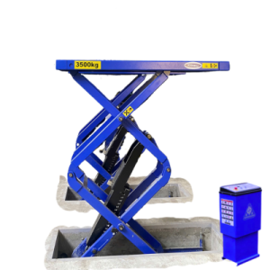 Cầu nâng cắt kéo nâng bụng 3.5 tấn, lắp chìm chuyên bảo dưỡng nhanh hãng Koisu Model: GC-3.5SB